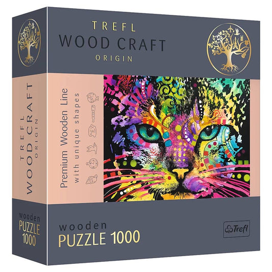 Puzzle Woodcraft 1000 Colorful Cat
