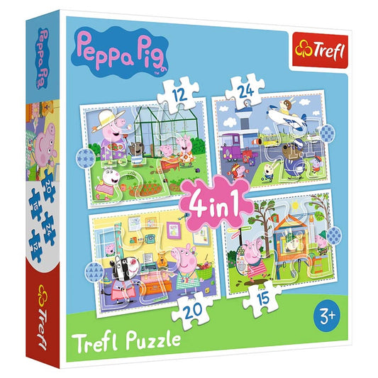 Puzzle Baby Peppa Pig Work and Play 4in1 12/15/20/24 Piece