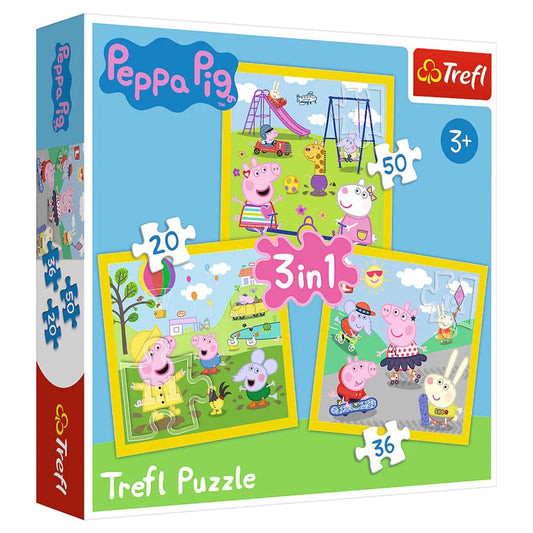 Puzzle Baby Peppa Pig Happy Day 3in1 20/36/50 Piece