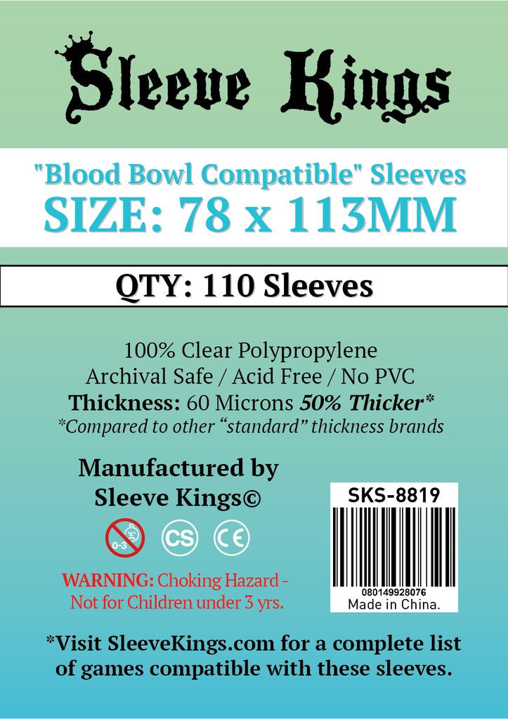 Sleeve Kings 8819 Blood Bowl 78mm x 113mm (110)