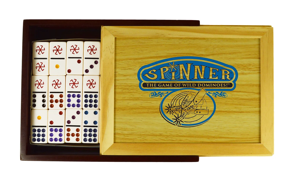 Spinner Dominoes Deluxe (Wood Case)