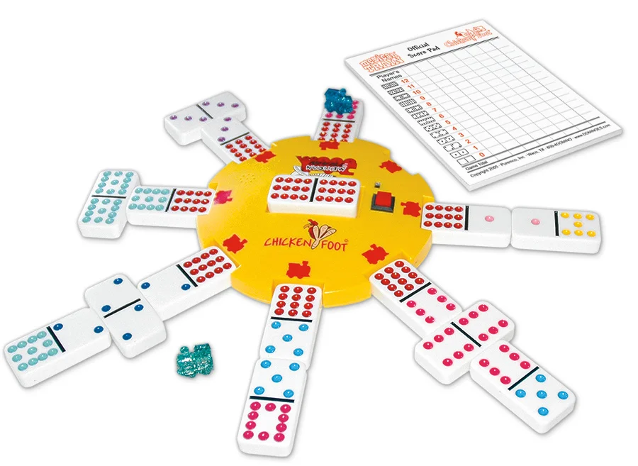 Dominoes Mexican Train Chicken Foot Combo