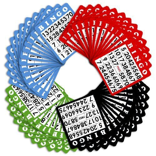 Bingo Cards Mixed Colors 20ct