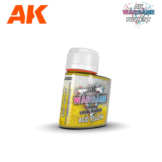 AK Interactive Wargame Enamel Liquid Pigments Acid Yellow (35ml)