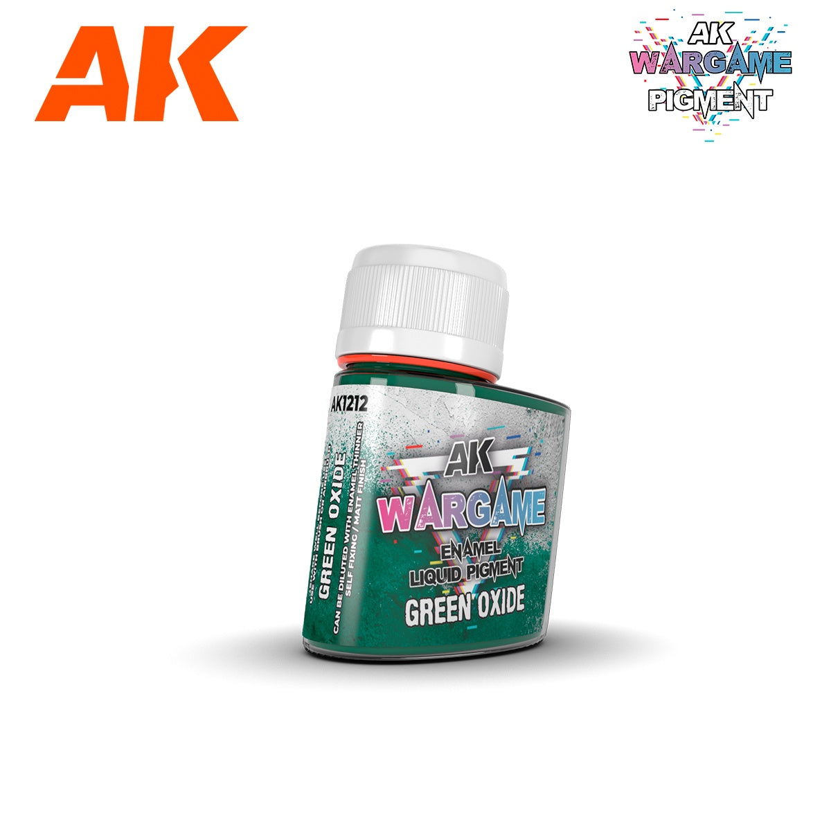 AK Interactive Wargame Enamel Liquid Pigments Green Oxide(35ml)