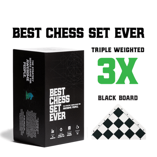 Chess Set Best Chess Set Ever 3X (Black/Green)