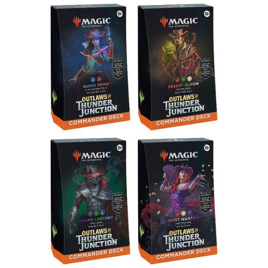 Magic the Gathering Outlaws of Thunder Junction Commander Deck (Set of 4)