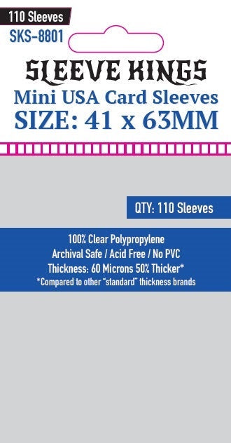 Sleeve Kings 8801 Mini USA 41mm x 63mm (110)