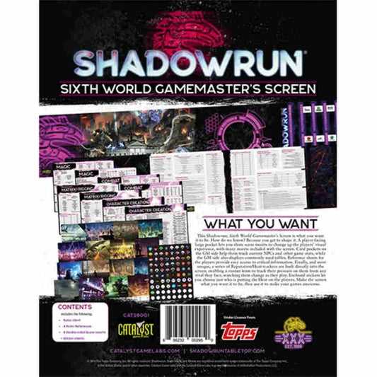Shadowrun Sixth World GM Screen