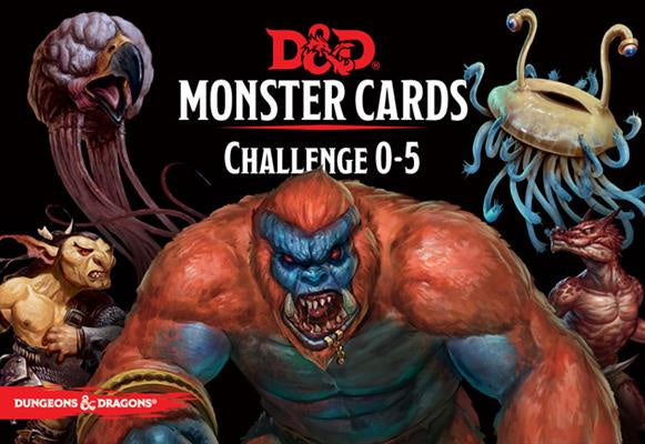 Dungeons and Dragons 5th Edition Monster Cards Challenge Level 00 - 05