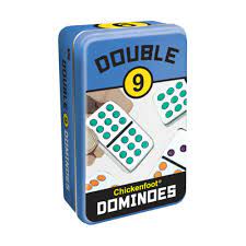 Dominoes Double 9 Chickenfoot in Tin