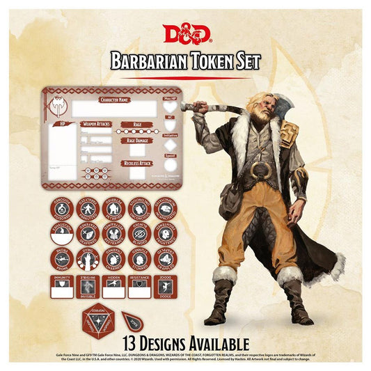 Dungeons and Dragons 5th Edition Token Set Barbarian