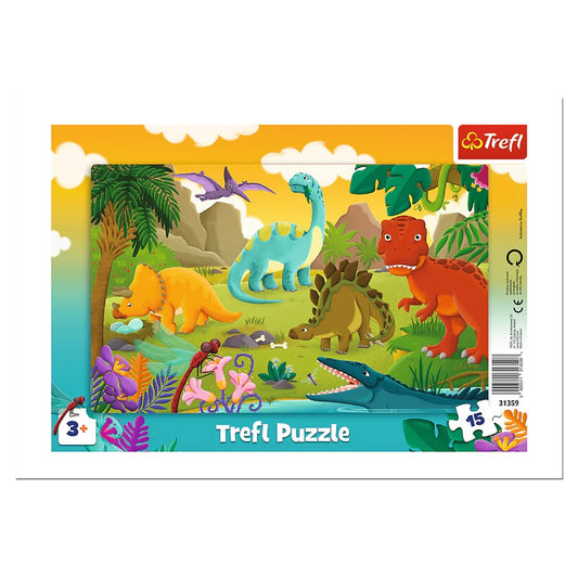 Puzzle Baby Classic 15 Piece Dinosaurs Frame